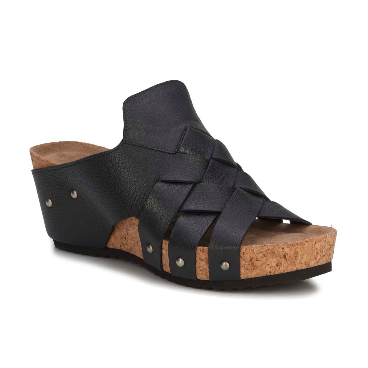 ROS HOMMERSON TATUM WOMEN'S PLATFORM WEDGE SANDAL IN BLACK - TLW Shoes