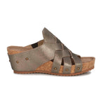 ROS HOMMERSON TATUM WOMEN'S PLATFORM WEDGE SANDAL IN GREY COMBO - TLW Shoes