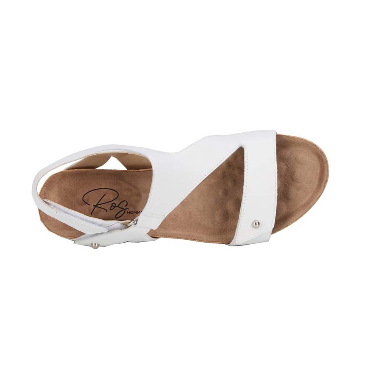 ROS HOMMERSON TRACI WOMEN'S HOOK AND LOOP STRAPS SANDAL IN WHITE - TLW Shoes