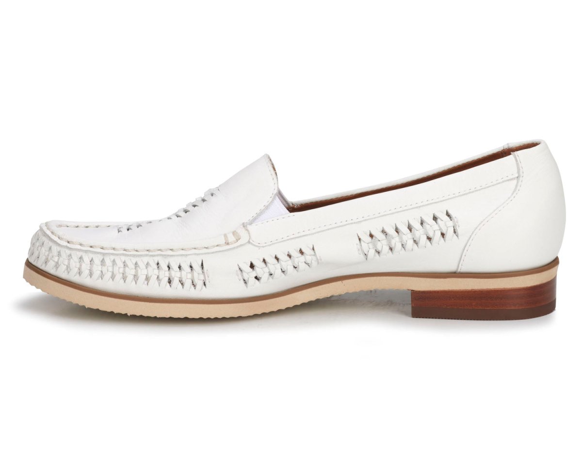 ROS HOMMERSON WENDY WOMEN SLIP-ON SHOES IN WHITE NAPA LEATHER - TLW Shoes