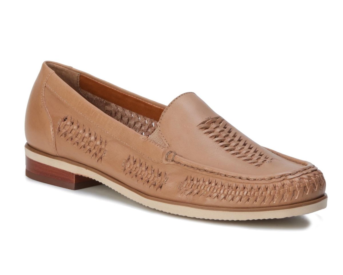 ROS HOMMERSON WENDY WOMEN SLIP-ON SHOES IN OATMILK NAPA LEATHER - TLW Shoes