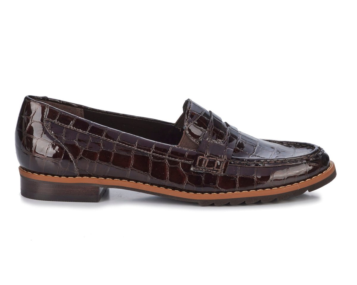 ROS HOMMERSON WINNIE II WOMEN'S PENNY-LOAFER SLIP-ON SHOE IN BROWN - TLW Shoes