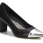 ROS HOMMERSON STEVIE WOMEN'S BLOCK HEEL PUMP SHOES IN BLACK - TLW Shoes