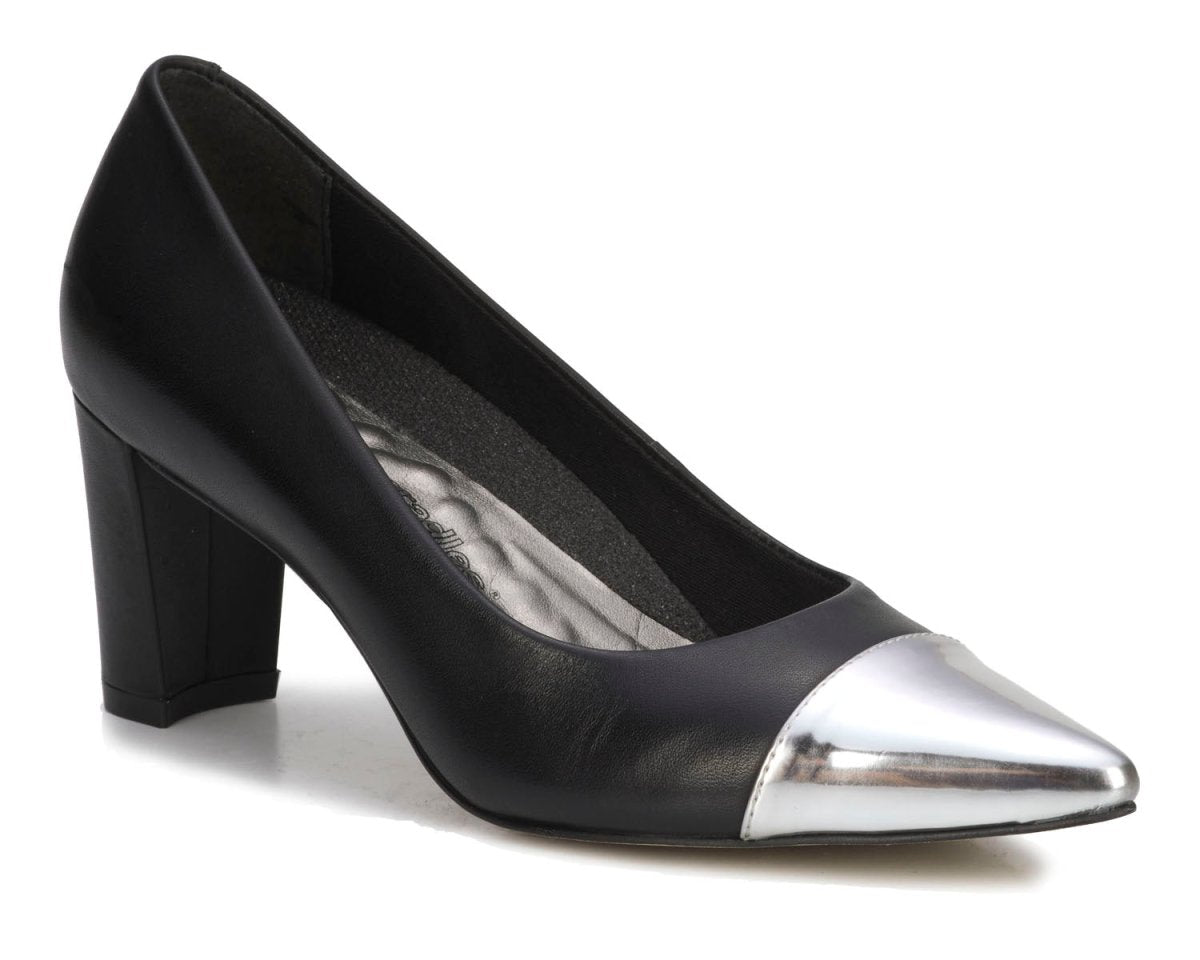 ROS HOMMERSON STEVIE WOMEN'S BLOCK HEEL PUMP SHOES IN BLACK - TLW Shoes