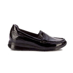 ROS HOMMERSON DANNON WOMEN'S LOAFER SLIP-ON SHOES IN BLACK PATENT - TLW Shoes