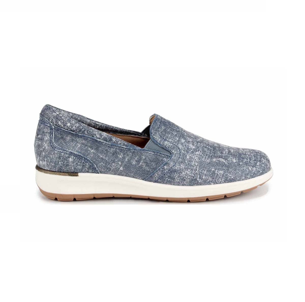 ROS HOMMERSON ORLEANS WOMEN'S SLIP-ON CASUAL SNEAKER IN DENIM PRINT - TLW Shoes