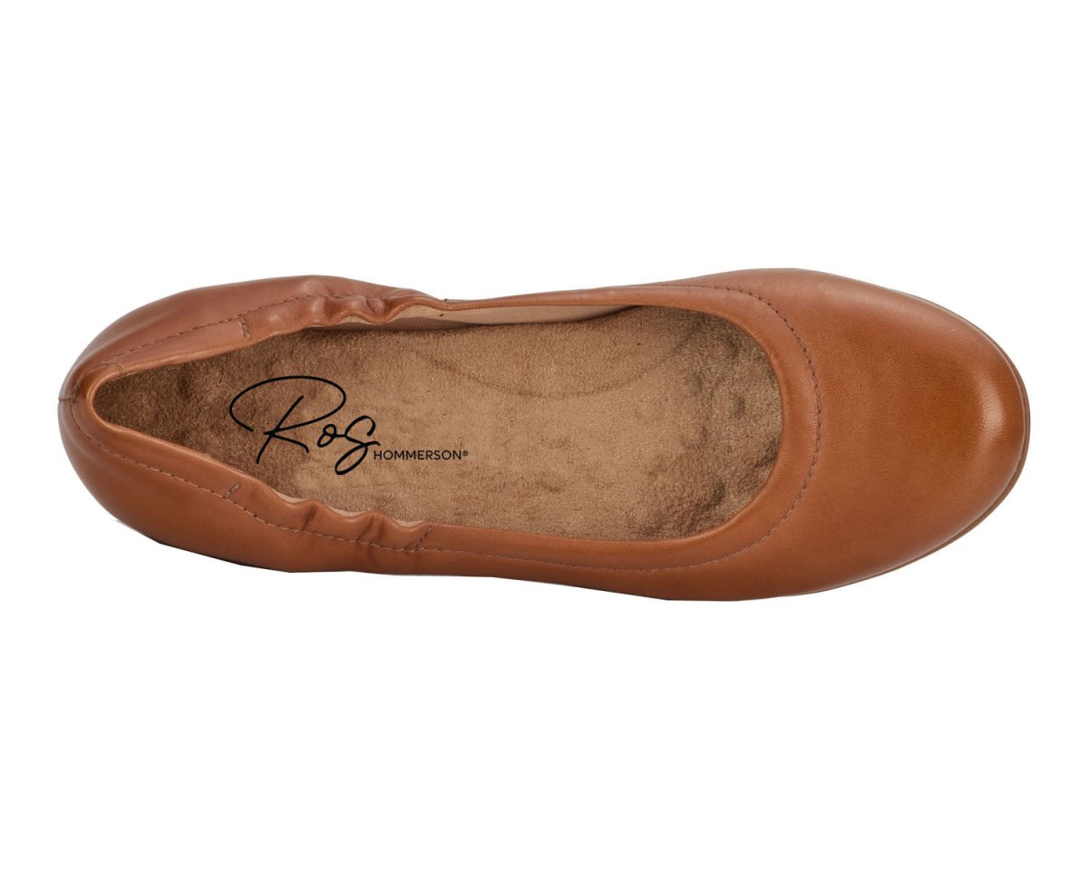 ROS HOMMERSON TESS WOMEN'S FLAT SLIP-ON SHOES IN LUGGAGE TAN - TLW Shoes