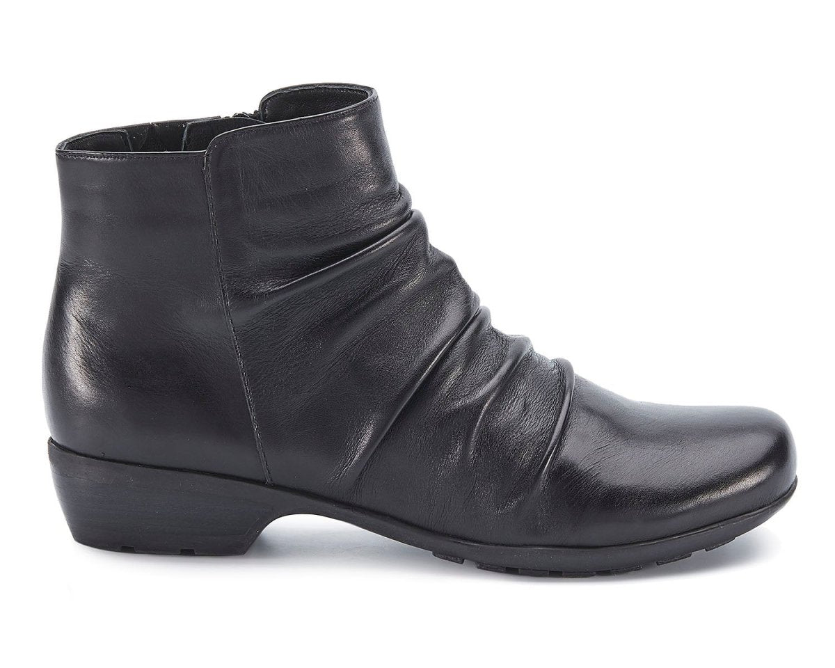 ROS HOMMERSON ESME WOMEN'S INSIDE ZIPPER ANKLE BOOTIES IN BLACK - TLW Shoes