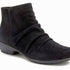 ROS HOMMERSON ESME WOMEN'S INSIDE ZIPPER ANKLE BOOTIES IN BLACK SUEDE - TLW Shoes