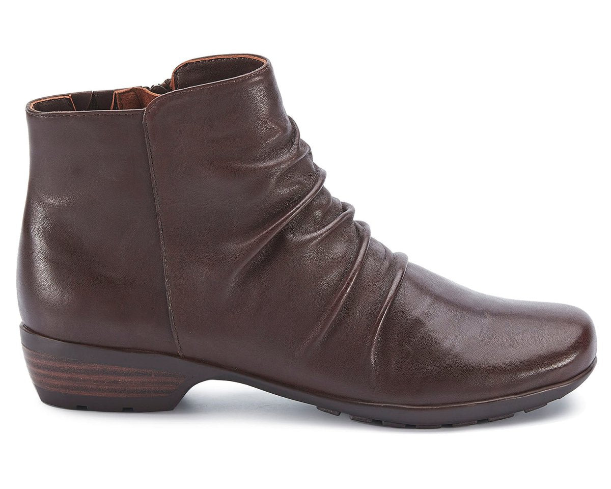 ROS HOMMERSON ESME WOMEN'S INSIDE ZIPPER ANKLE BOOTIES IN BROWN - TLW Shoes