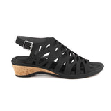 ROS HOMMERSON KATIA WOMEN'S WEDGE STRAP SANDAL IN BLACK - TLW Shoes