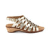 ROS HOMMERSON KATIA WOMEN'S WEDGE STRAP SANDAL IN GOLD - TLW Shoes