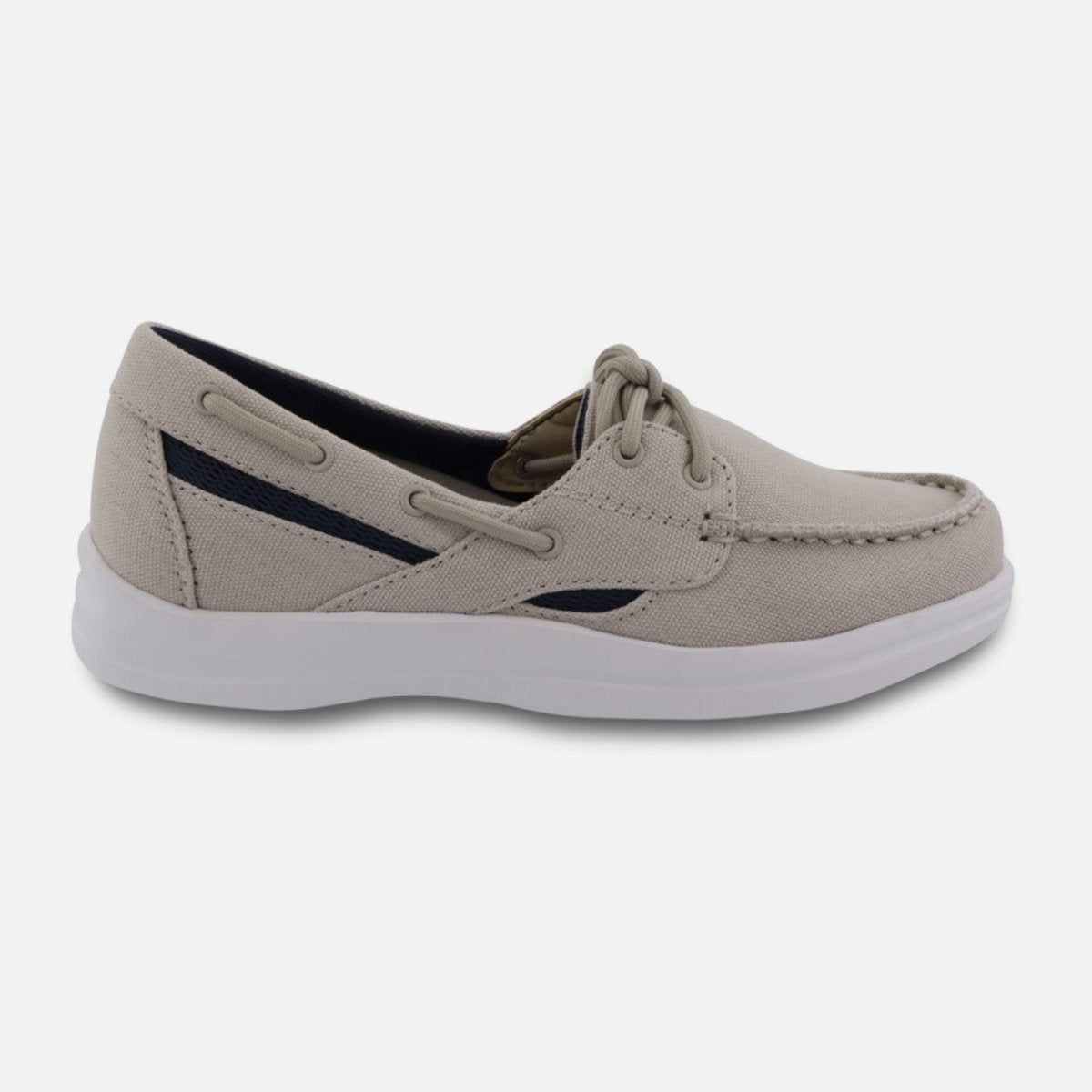 APEX A2220W PETALS SYDNEY CANVAS WOMEN'S BOAT SHOES IN TAN - TLW Shoes