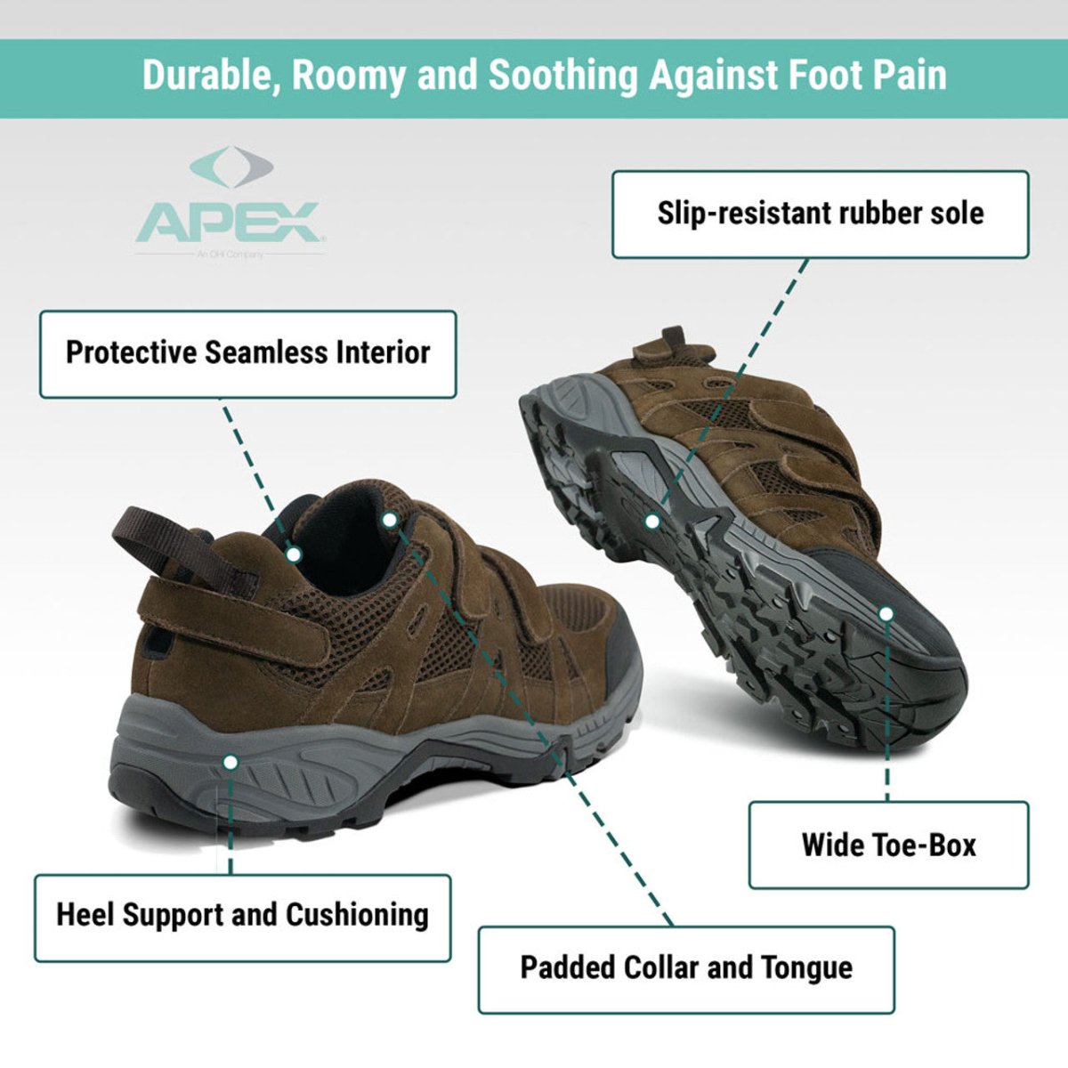 APEX A3260M ABS BALANCE HIKER MEN'S SHOE IN BROWN - TLW Shoes