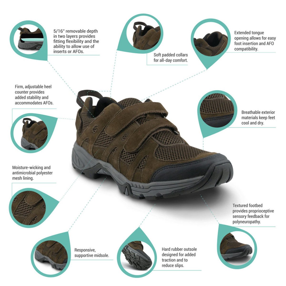 Apex A3260m Abs Balance Hiker Men's Shoe In Brown - TLW Shoes