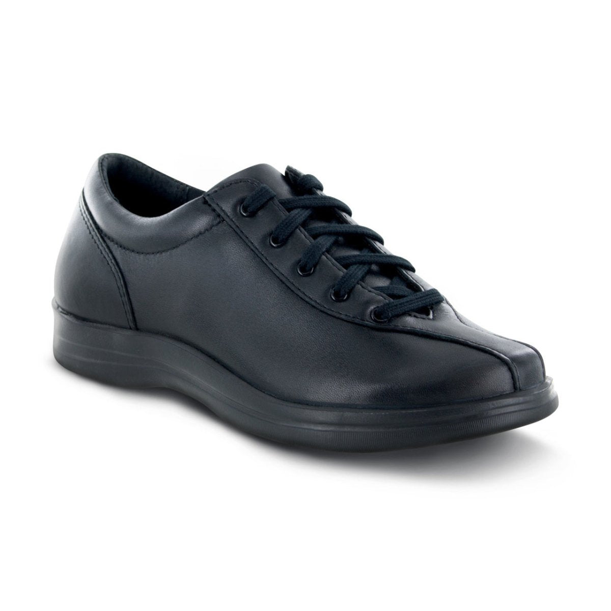 APEX A400W LIV LEATHER LACE-UP WOMEN'S CAUSAL SHOE IN BLACK - TLW Shoes