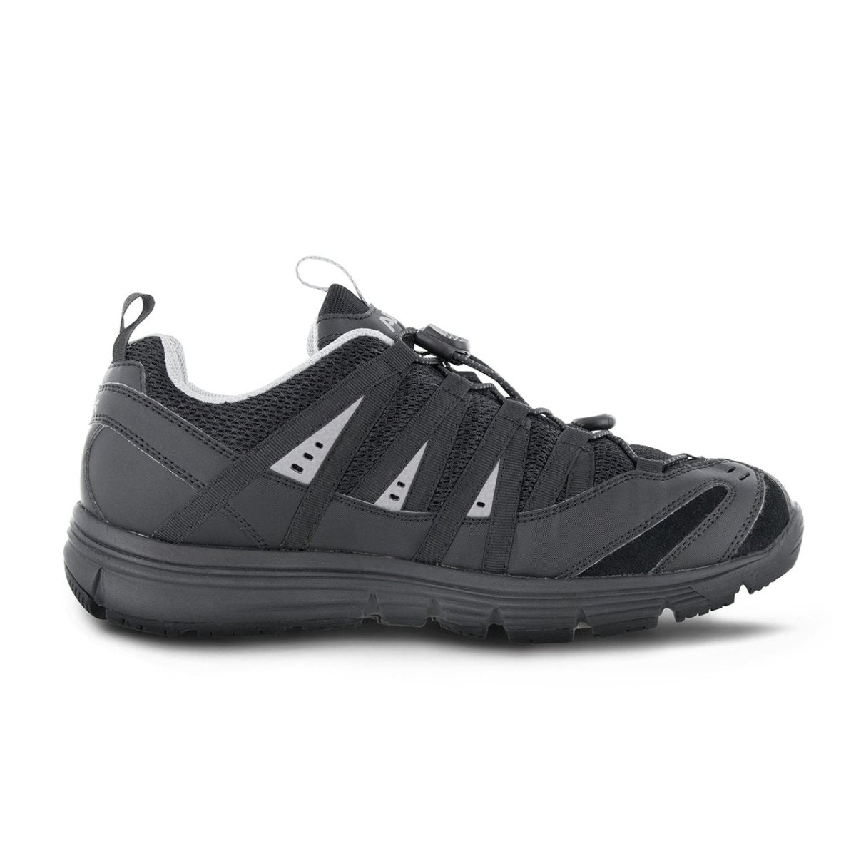 Apex A5000m Bungee Lace Athletic Men's Active Shoe In Black - TLW Shoes