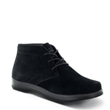 APEX A500W PAIGE SUEDE LACE-UP WOMEN'S ANKLE BOOT IN BLACK - TLW Shoes