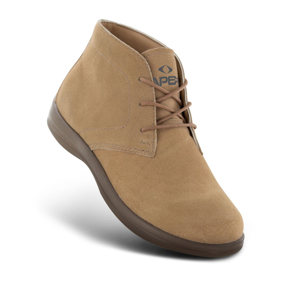 APEX A501W PAIGE SUEDE LACE-UP WOMEN'S ANKLE BOOT IN TAN - TLW Shoes