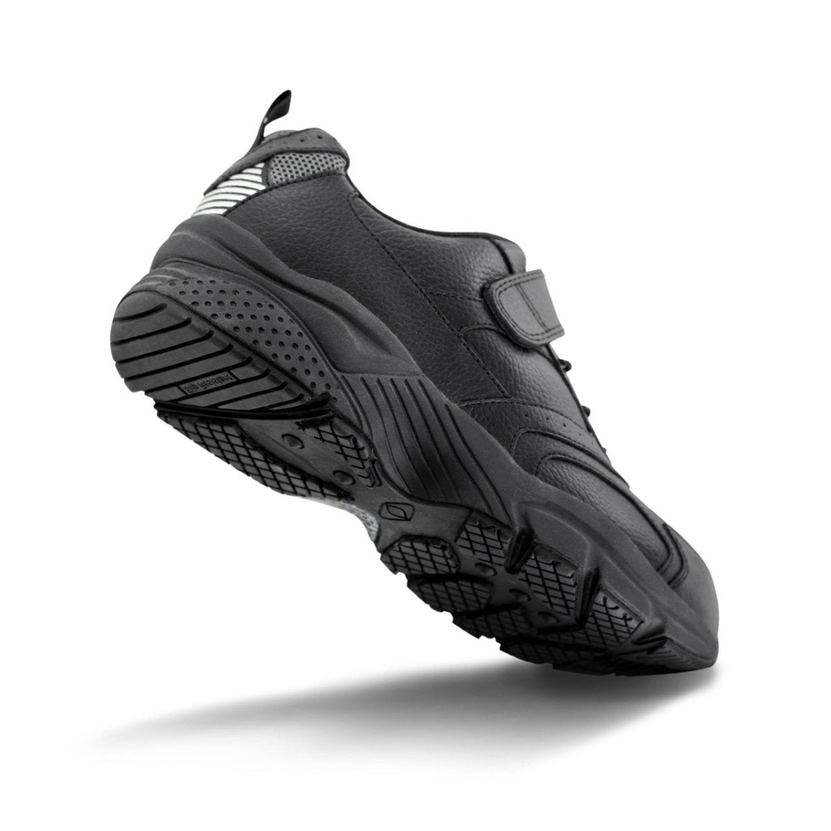 Apex A6000m Strap Bungee Athletic Men's Walking Shoe In Black - TLW Shoes
