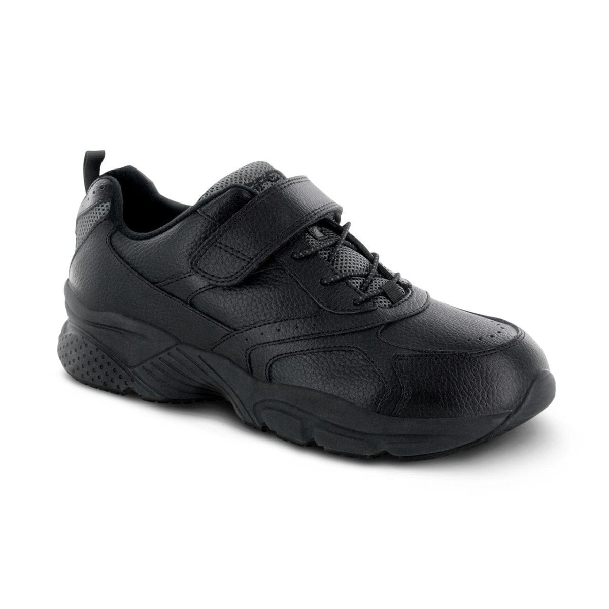 Apex A6000m Strap Bungee Athletic Men's Walking Shoe In Black - TLW Shoes