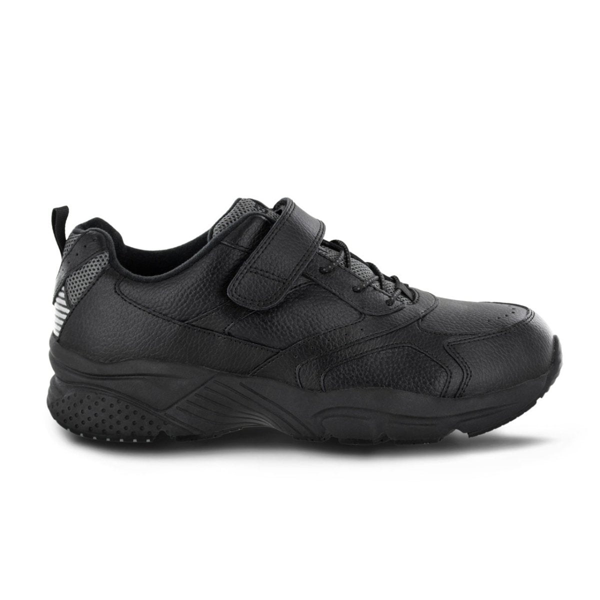Apex A6000m Strap Bungee Athletic Men's Walking Shoe In Black - TLW Shoes