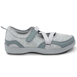 APEX A601W ORTHOPEDIC MESH MARY JANE WOMEN'S CASUAL SHOE IN GREY - TLW Shoes