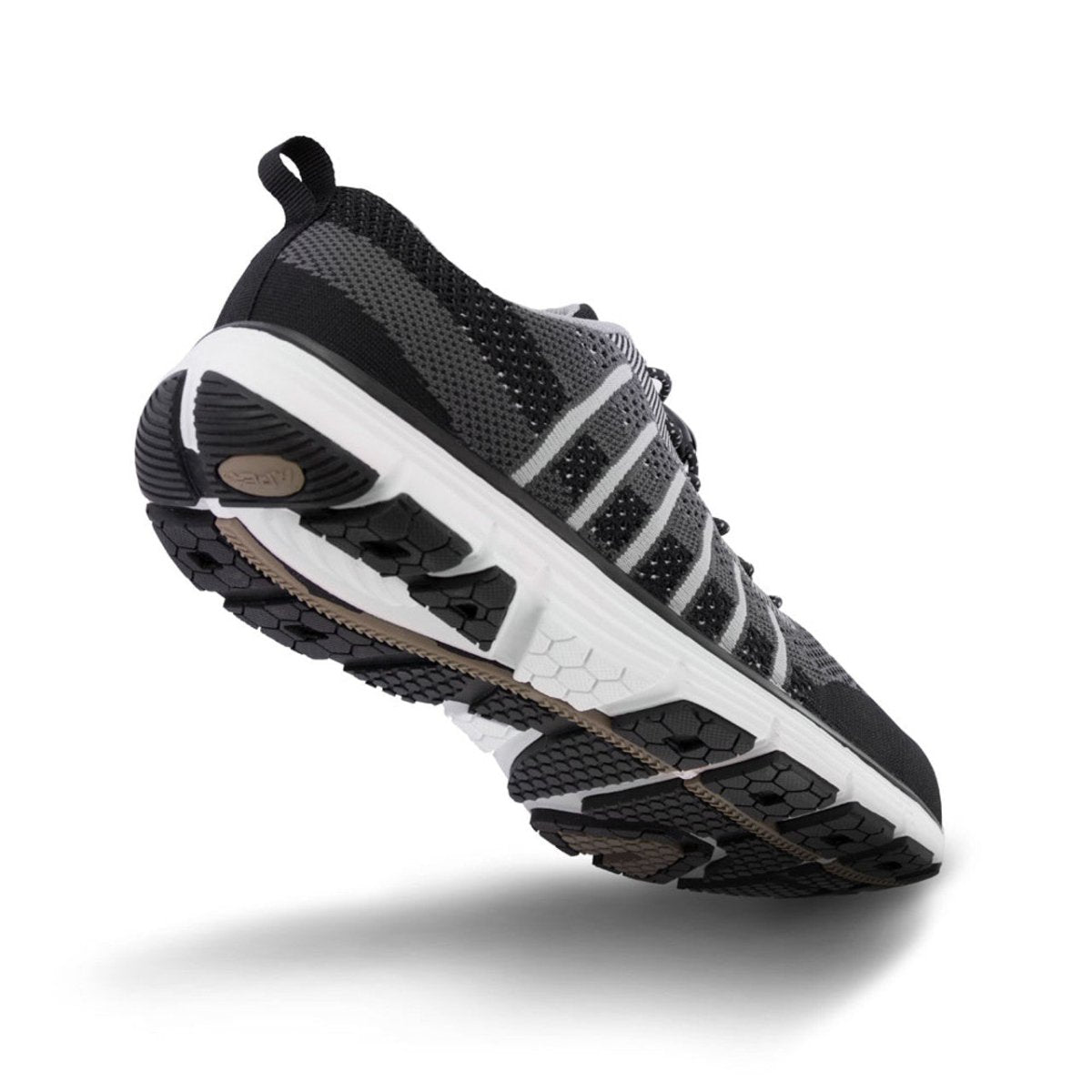 Apex A7000m Bolt Knit Lace Up Men's Active Shoe In Black/grey - TLW Shoes