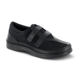 APEX A730W DONNA DBL HOOK & LOOP WOMEN'S SHOE IN BLACK STRETCH - TLW Shoes