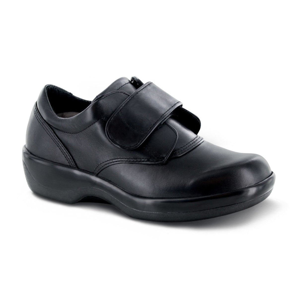 APEX B3000W AMBULATOR BIOMECHANICAL WOMEN'S SINGLE STRAP CASUAL SHOE IN BLACK - TLW Shoes