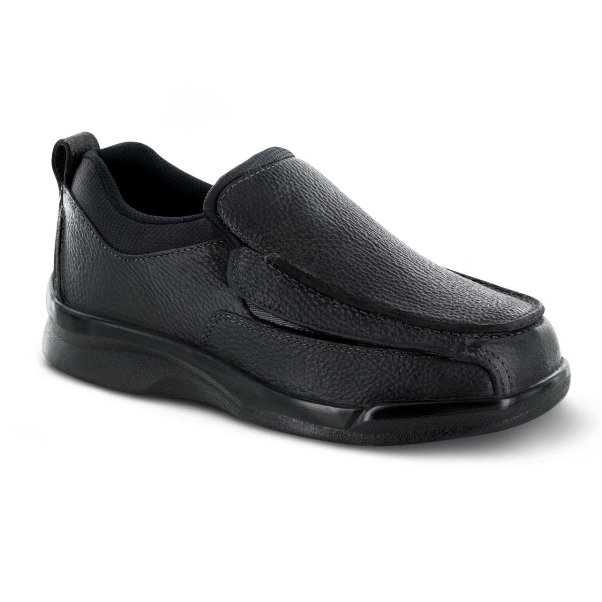 APEX B5000M BIOMECHANICAL MEN'S CLASSIC MOC DRESS SHOE IN BLACK VELCRO - TLW Shoes