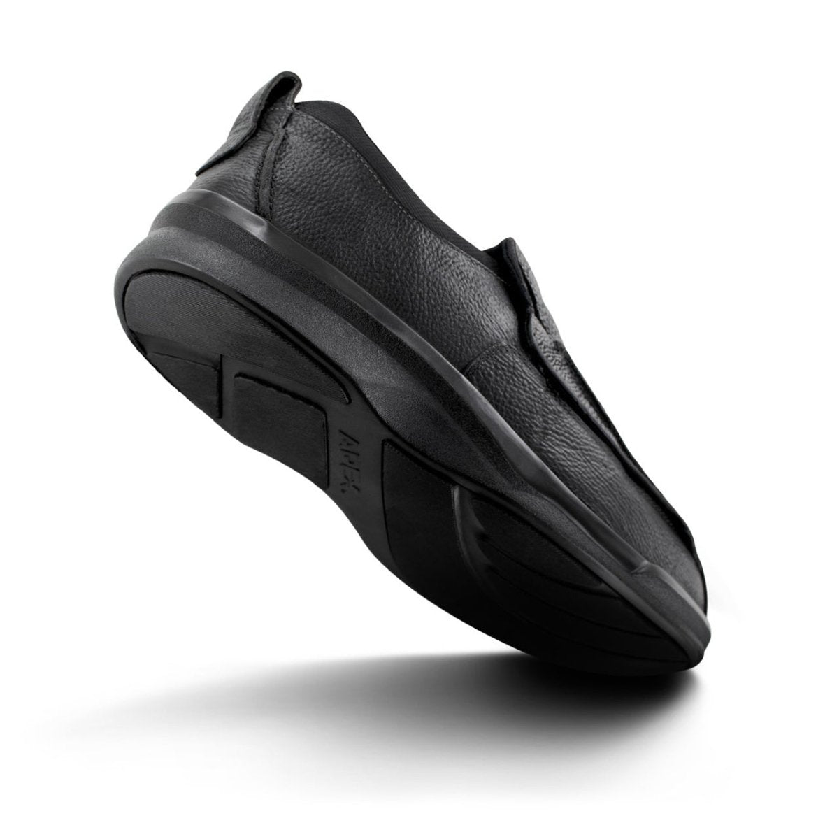 APEX B5000M BIOMECHANICAL MEN'S CLASSIC MOC DRESS SHOE IN BLACK VELCRO - TLW Shoes