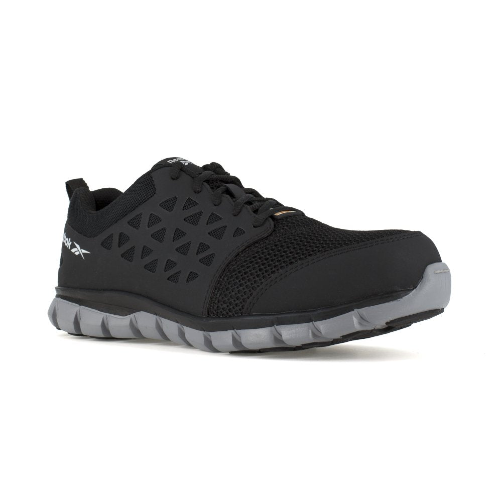 REEBOK SUBLITE CUSHION ATHLETIC WORK SHOE WOMEN'S COMPOSITE TOE IB041 IN BLACK - TLW Shoes