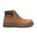 CATERPILLAR OUTBASE (P51032) WATERPROOF MEN'S WORK BOOT IN LEATHER BROWN - TLW Shoes