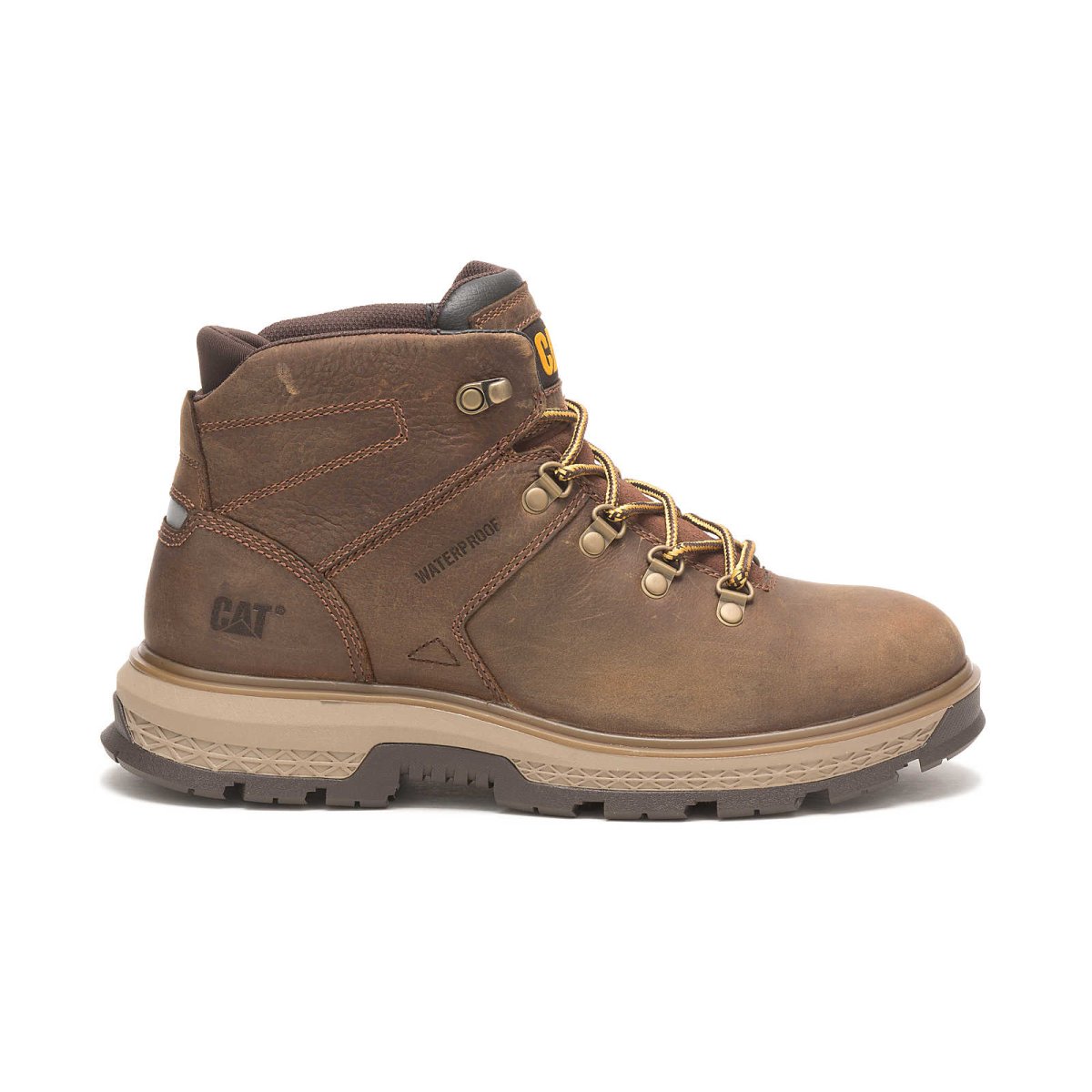 CATERPILLAR EXPOSITION HIKER WATERPROOF SOFT TOE MEN'S WORK BOOT (P51061) IN PYRAMID - TLW Shoes