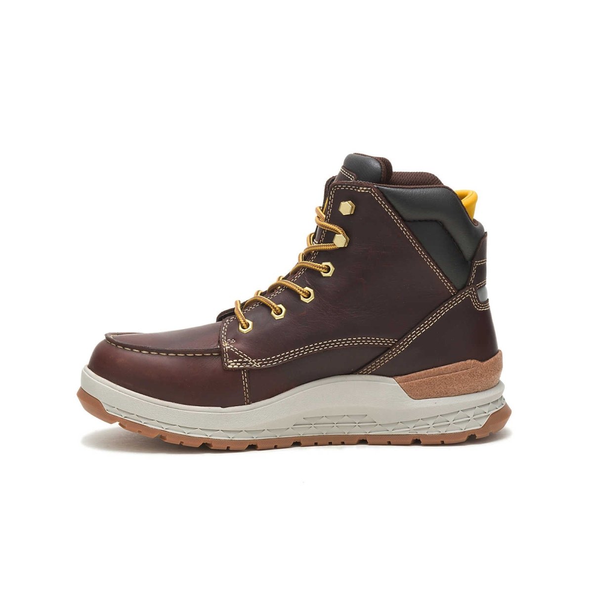 CATERPILLAR IMPACT (P51076) WATERPROOF MEN'S WORK BOOT IN FRIAR BROWN - TLW Shoes