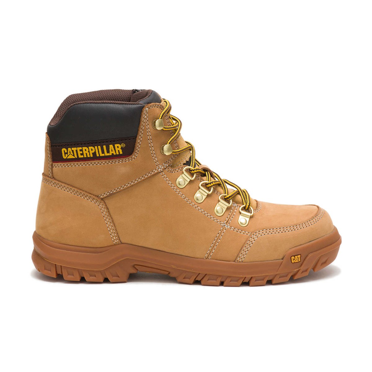 CATERPILLAR OUTLINE SOFT TOE MEN'S WORK BOOT (P74086) IN HONEY RESET - TLW Shoes