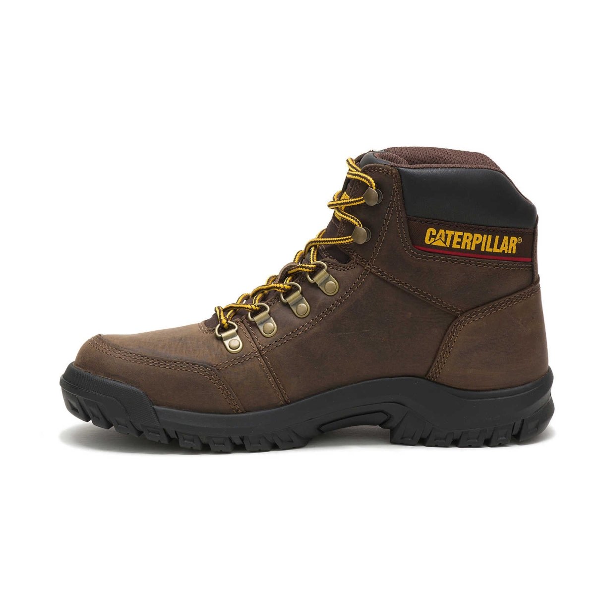 Caterpillar Outline Soft Toe Men's Work Boot (p74087) In Seal Brown - TLW Shoes