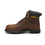 CATERPILLAR SECOND SHIFT STEEL TOE MEN'S WORK BOOT (P89586) IN DARK BROWN - TLW Shoes