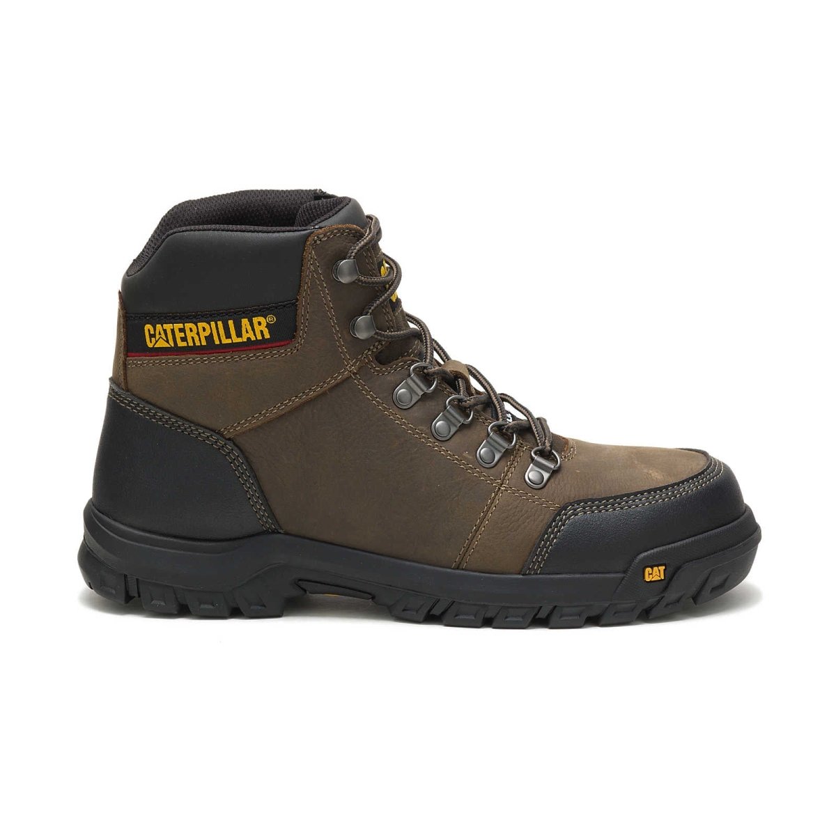 CATERPILLAR OUTLINE STEEL TOE MEN'S WORK BOOT (P90802) IN DARK GULL GREY - TLW Shoes