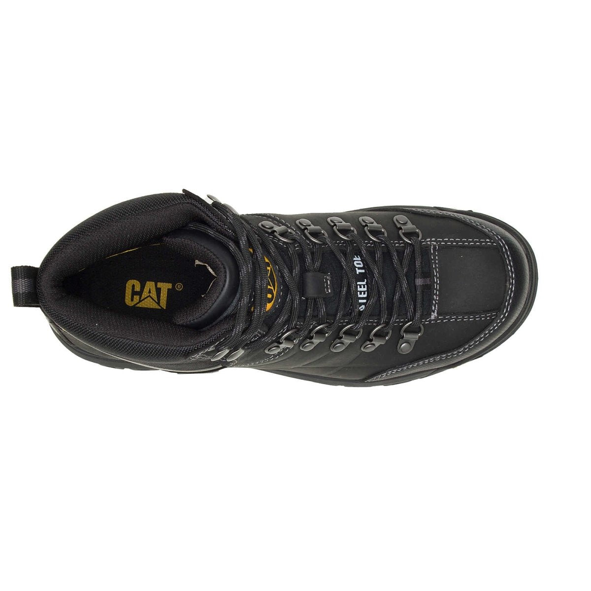 Caterpillar Threshold Waterproof Steel Toe Men's Work Boot (p90936) In Black - TLW Shoes
