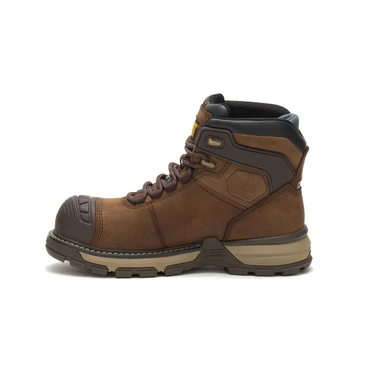 CATERPILLAR EXCAVATOR SUPERLITE WATERPROOF THINSULATE™ COMPOSITE TOE WOMEN'S WORK BOOT (P91324) IN DARK BROWN - TLW Shoes