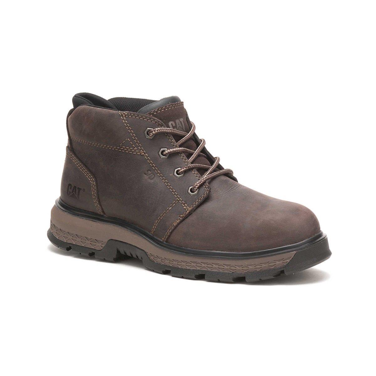 CATERPILLAR EXPOSITION 4.5" ALLOY TOE STATIC DISSIPATIVE WORK BOOT (P91367) IN DEMITASE - TLW Shoes