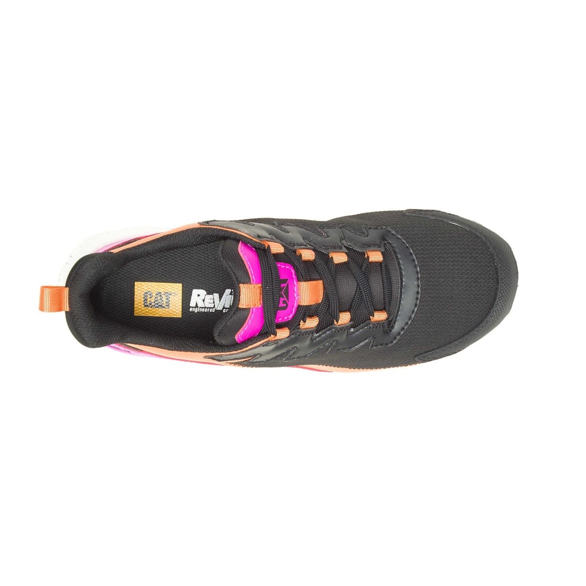 CATERPILLAR STREAMLINE RUNNER CARBON COMPOSITE TOE WOMEN'S WORK SHOE (P91495) IN BLACK/PINK - TLW Shoes