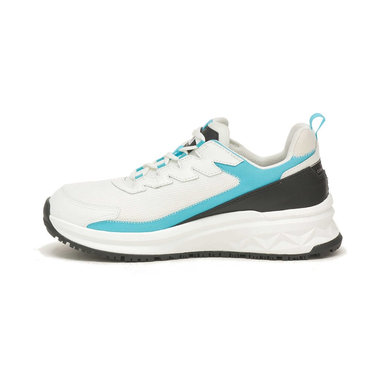 CATERPILLAR STREAMLINE RUNNER CARBON COMPOSITE TOE WOMEN'S WORK SHOE (P91600) IN BRIGHT WHITE/BLUE - TLW Shoes