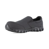 REEBOK WOMEN'S SUBLITE CUSHION ATHLETIC WORK SLIP-ON COMPOSITE TOE RB004 IN BLACK - TLW Shoes