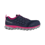 REEBOK SUBLITE CUSHION ATHLETIC WORK SHOE WOMEN'S ALLOY TOE RB046 IN NAVY AND PINK - TLW Shoes