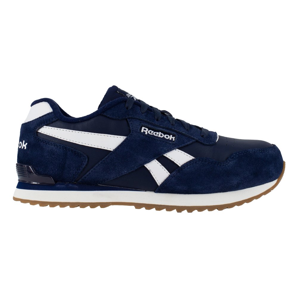 REEBOK MEN'S HARMAN CLASSIC WORK SNEAKER COMPOSITE TOE RB1981 IN NAVY AND WHITE - TLW Shoes