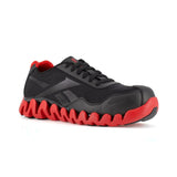 REEBOK ZIG PULSE ATHLETIC WORK SHOE MEN'S COMPOSITE TOE RB3016 IN BLACK AND RED - TLW Shoes