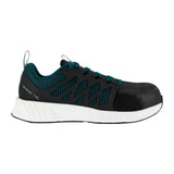 REEBOK FUSION FLEXWEAVE™ ATHLETIC WORK SHOE WOMEN'S COMPOSITE TOE RB314 IN TEAL AND BLACK - TLW Shoes